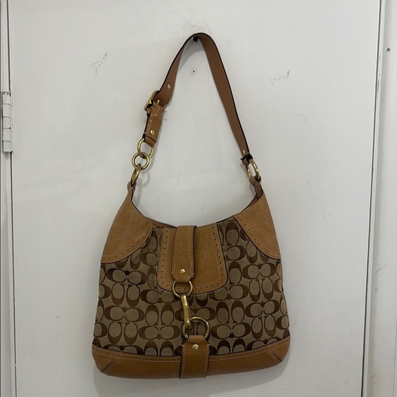 Coach Brown Signature Shoulder Bag - Picture 1 of 7